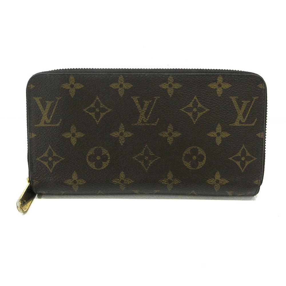 LOUIS VUITTON Monogram Zippy Wallet Round Zipper Long Brown